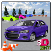 car parking challenge driving school speed test icon