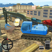 Crane Excavator Building Road - Construction Sim иконка