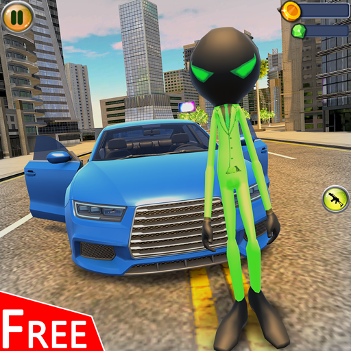 Super Stickman Green Rope Hero: Crime City icon