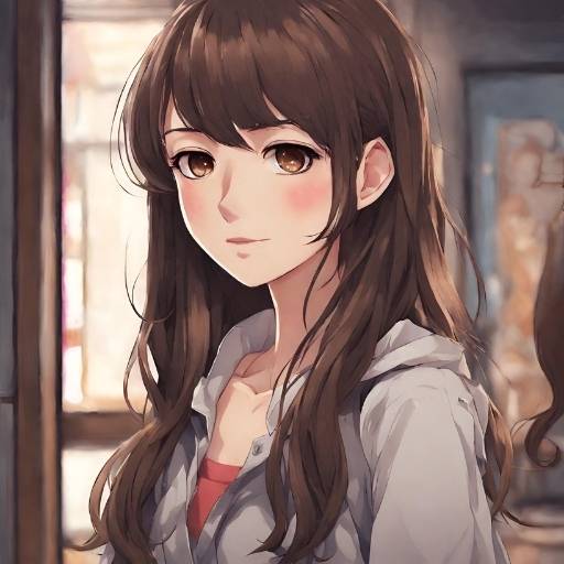 Anime Brunette Girl Wallpaper иконка