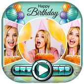 Birthday Video Maker With Birthday Song أيقونة
