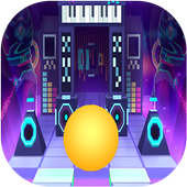 Dancing Ball: rolling road sky Line icon