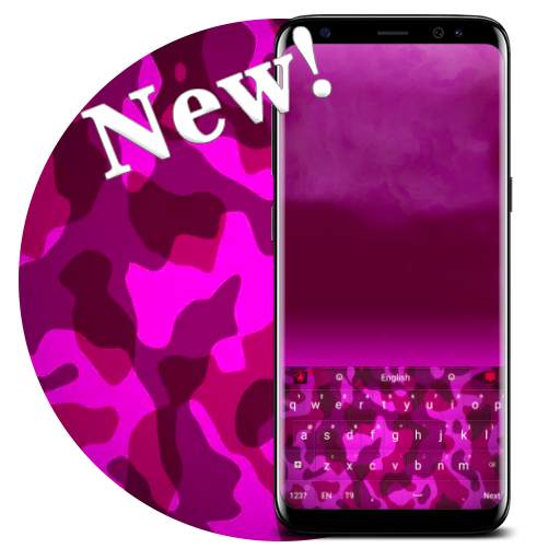 Pink Military Keyboard icon