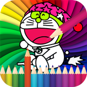 Coloring Book Blue Cat icon