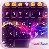 Neon Ribbon Emoji Keyboard on 9Apps