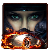 Racing Car On Fire icon