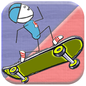 StickMan SkateBoard icon
