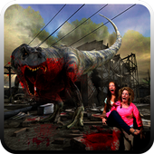 Dino in City : T-Rex Rush 3D icon