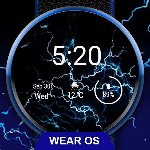 Electric Energy Watch Face - Wear OS Smartwatch أيقونة