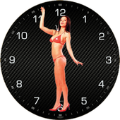 Sexy Girl Analog Clock Widget icon