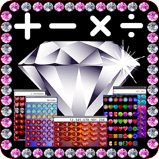Pretty Sparkly Calculator with Diamonds icon