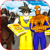 Super Spider Goku Dragon Fight Hero Pizza Delivery icon
