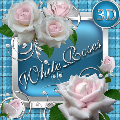 White Roses 3D Next Launcher theme icon