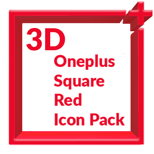 3D Square Red Icon Pack Oneplus Style icon