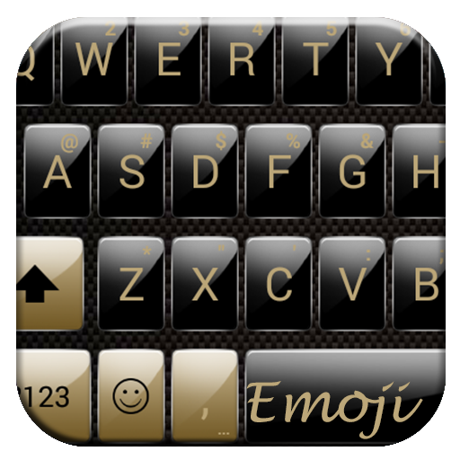 Gloss GoldBlack Emoji Keyboard icon