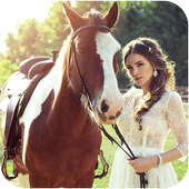 Girls and Horse wallpaper icon