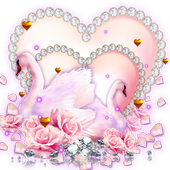 Swans Love Valentine Live Wallpaper icon