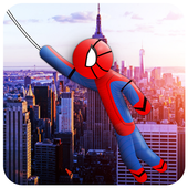 Spider Stickman Rope Battle - Hero of Crime City icon