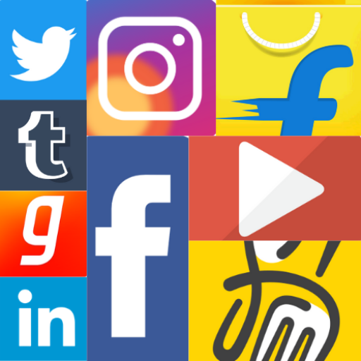 All In One app Social Media apps , Save space icon