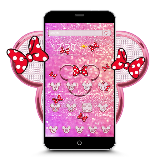 Pink Minnie cartoon theme icon