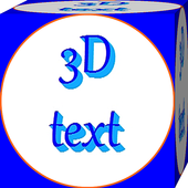 3D Text Write and Share icon
