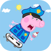 Pepy Police Skate Racer Pig icon