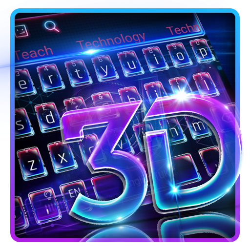 3D Neon Keyboard icon