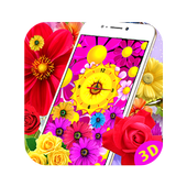 Floral Clocks - 3D Live Wallpapers أيقونة