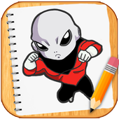 How to draw dragon ball Character Easy icon