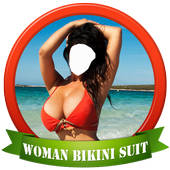 Sexy Bikini body photo suit icon
