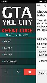 Cheat Code for GRAND THEFT AUTO VICE CITY GTA Game screenshot 2