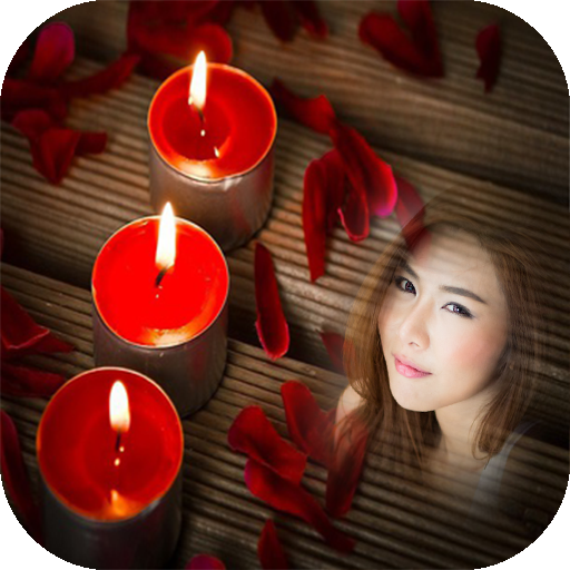 candle flame light photo frame costume editor icon