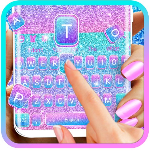 화려한 반짝이 꿈꾸는듯한 키보드 icon