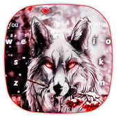 Thème de clavier Wild Ice Wolf icon