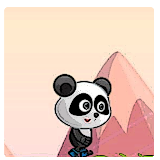 Adventure Forest - Super Panda running on jungle icon