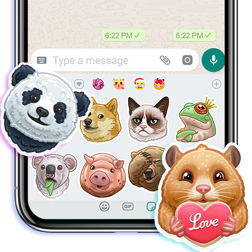 Funny Animal Stickers - Add to Chats App (Free) icon