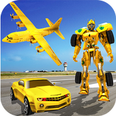 US Police Car Robot Transform : Transporter Plane icon