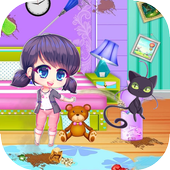 Lady Doll Makeover Room : Clean - Fashion - Game icon