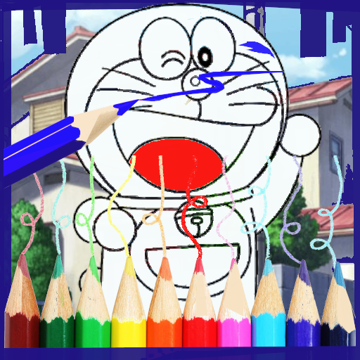 Coloring Blue Cat Doramon icon