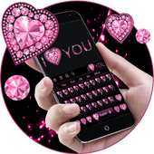 Bàn phím Pink Heart Diamond icon