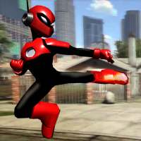 Superhero stick man rope fighting hero 2019