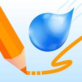 Draw Lines to Fill the Glass with water icon