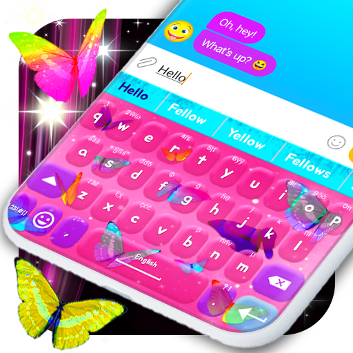 Butterfly Keyboard 🦋 Neon Themes Keyboards icon