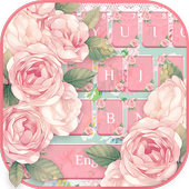 لوحة المفاتيح زهرة الوردي أيقونة