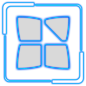 Next Launcher Theme Neon Blue icon
