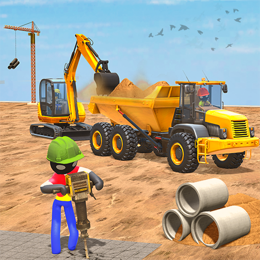 City Construction Games: Stickman City Builder Sim icon