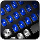 Cool Blue Metal Keyboard