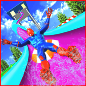 Grand Superhero Spider Water Slide Uphill Rush icon