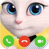 Video Call Talking Cat Angela on 9Apps