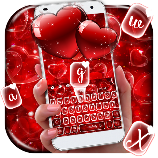 Teclado rojo del corazón icon